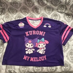 Kuromi and My Melody Oversized Cropped Jersey